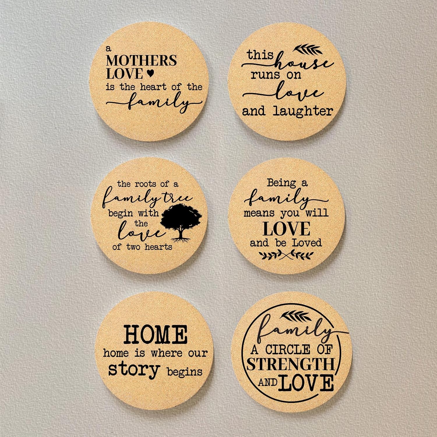 Holder / Coasters for Drinks / Home&love / Set of 6