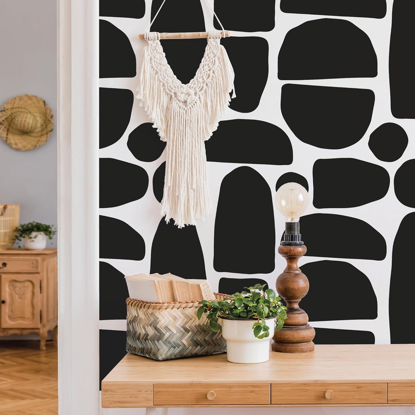 Modern Irregular Shapes Decals / Bohemian / Black