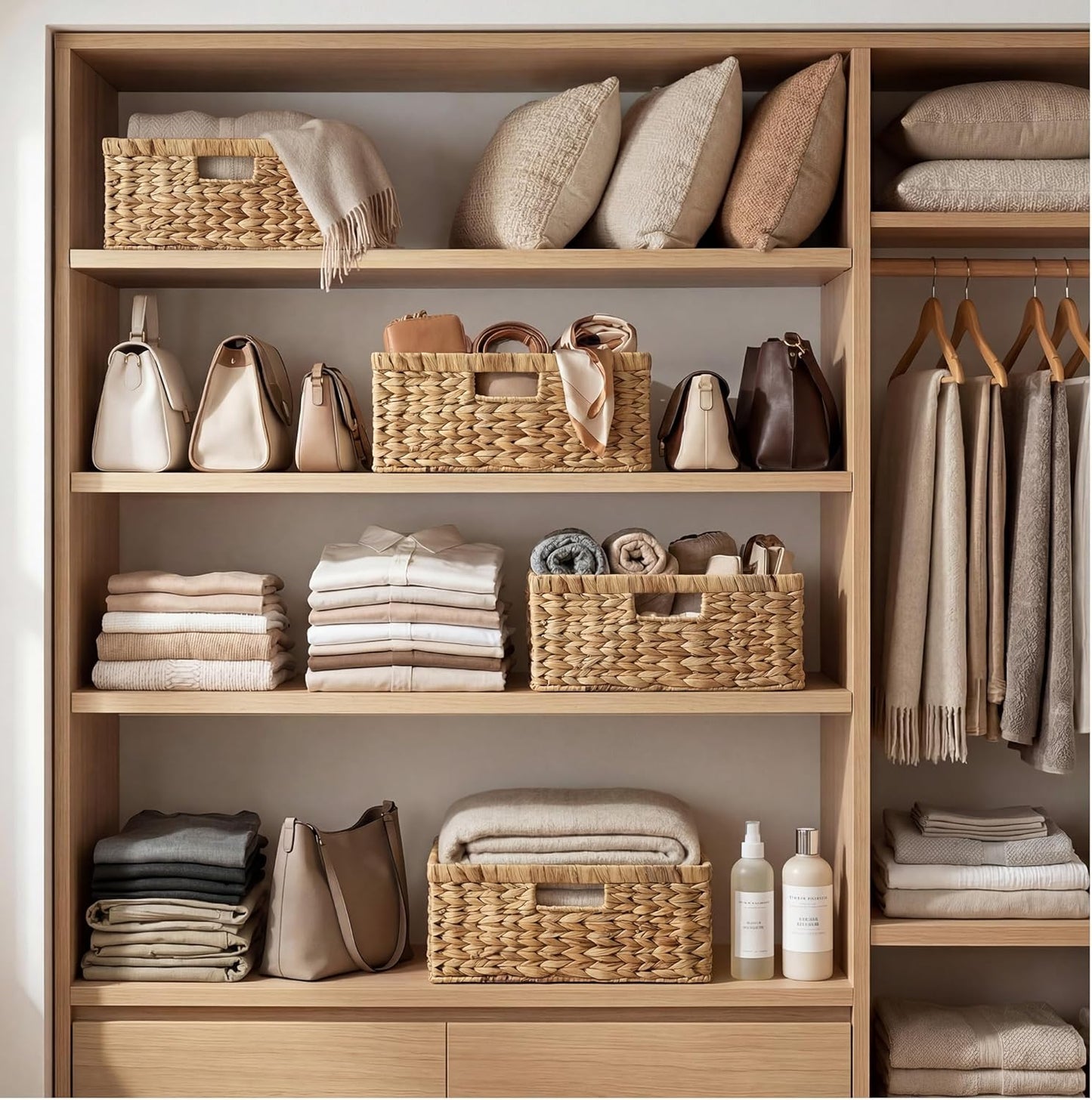 Large Rectangular Wicker Basket / Natural