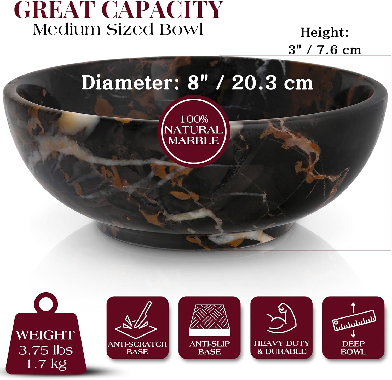 Elegant Decorative Fruit Bowl / Black and Gold
