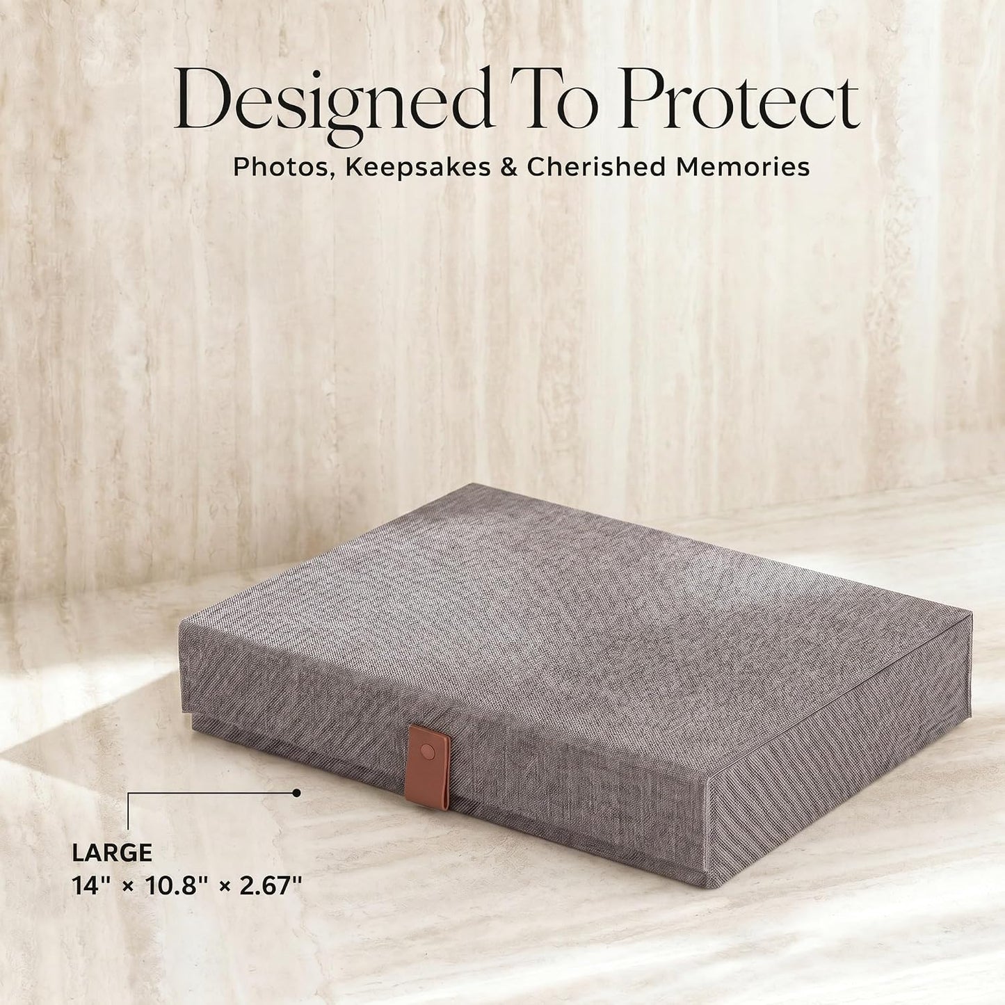 A Linen Organizer to Safely Store Your Pictures / Large / Gray