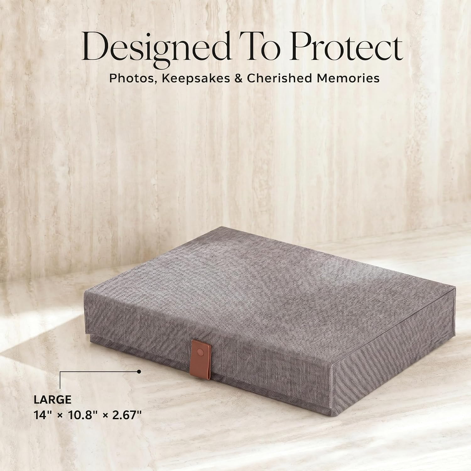 A Linen Organizer to Safely Store Your Pictures / Large / Gray