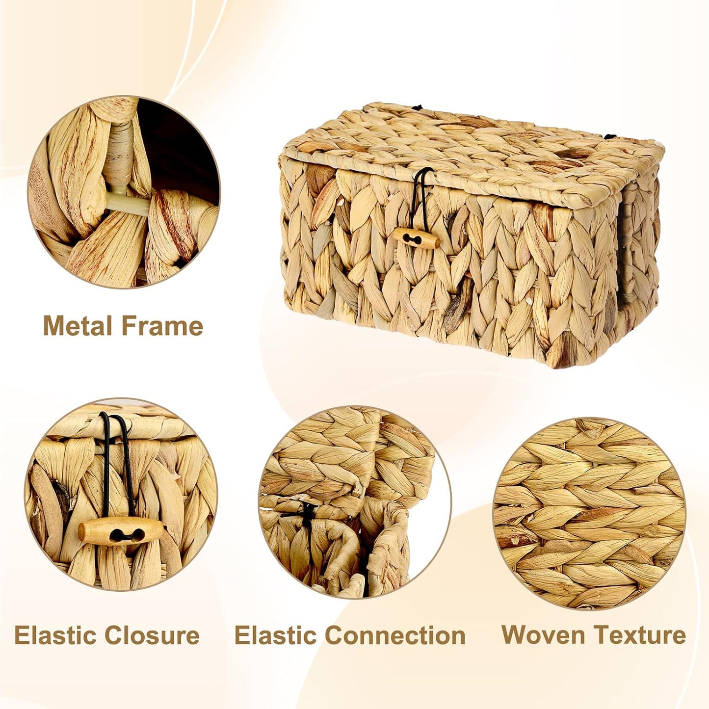 Cable Organizer Box / S / Water Hyacinth