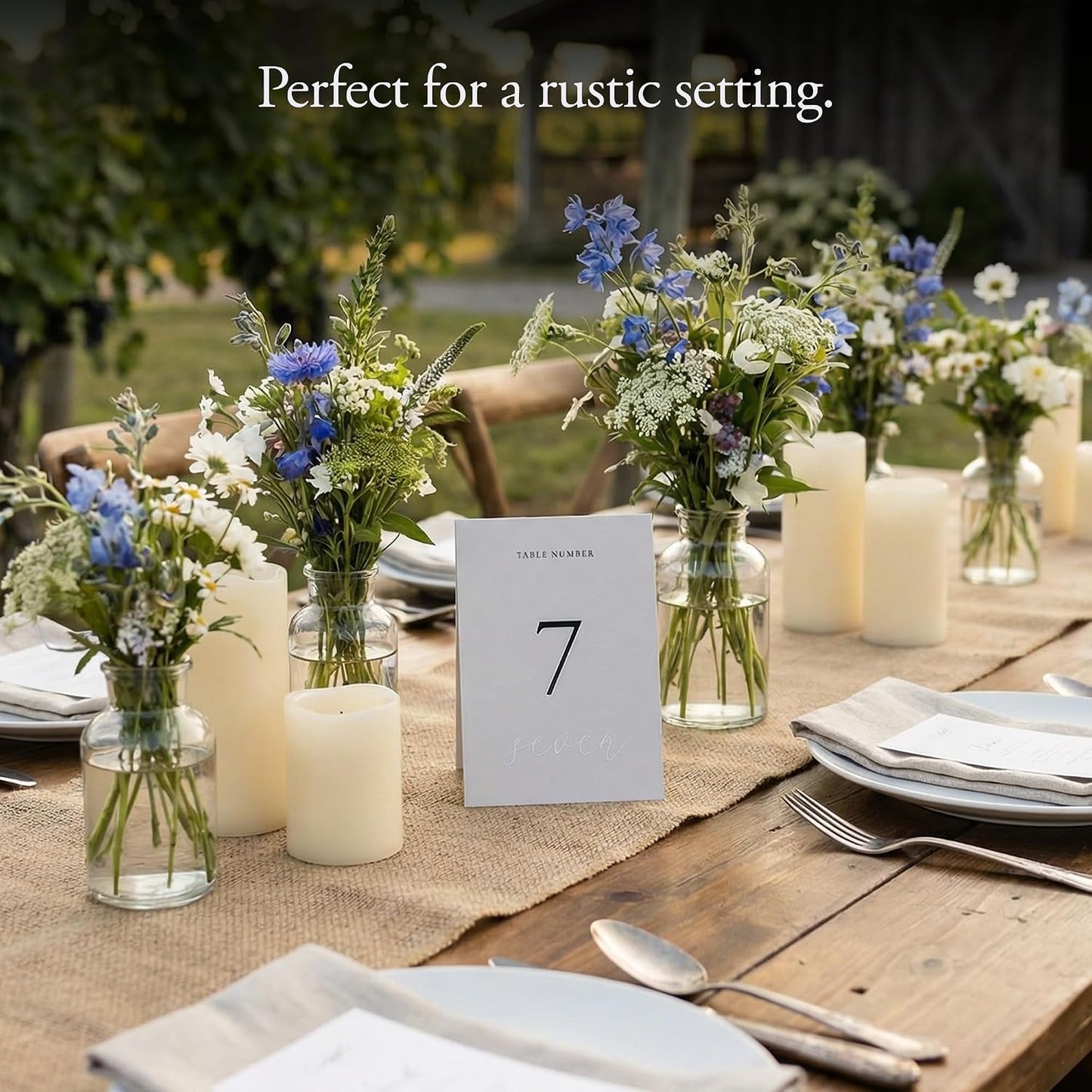 SIKO Wedding Table Numbers 1-30, Double-Sided 4x6 Inch Self-Standing Cards with Head Table Card, Black Gold Embossed