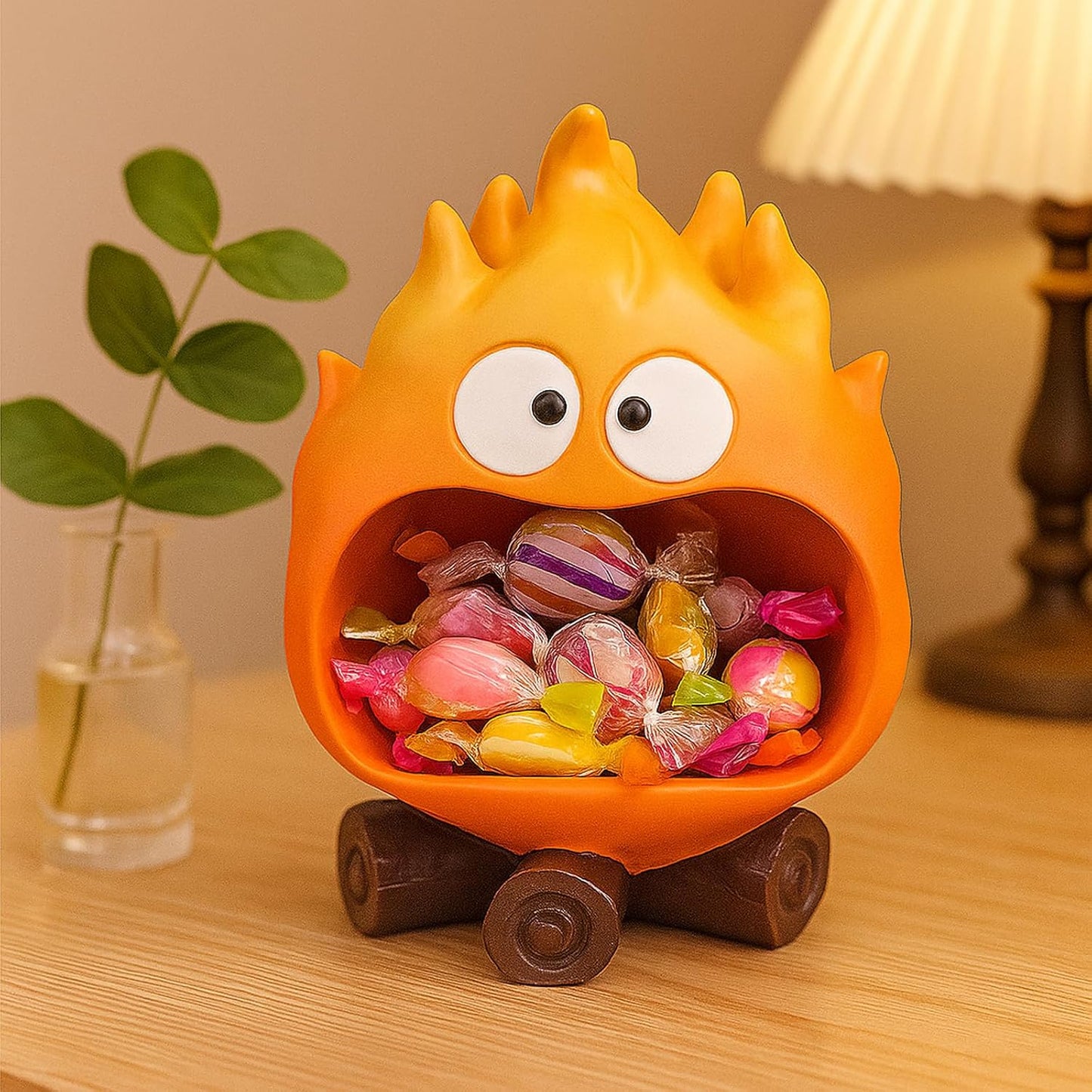 Funny Resin Flame Statue / Orange