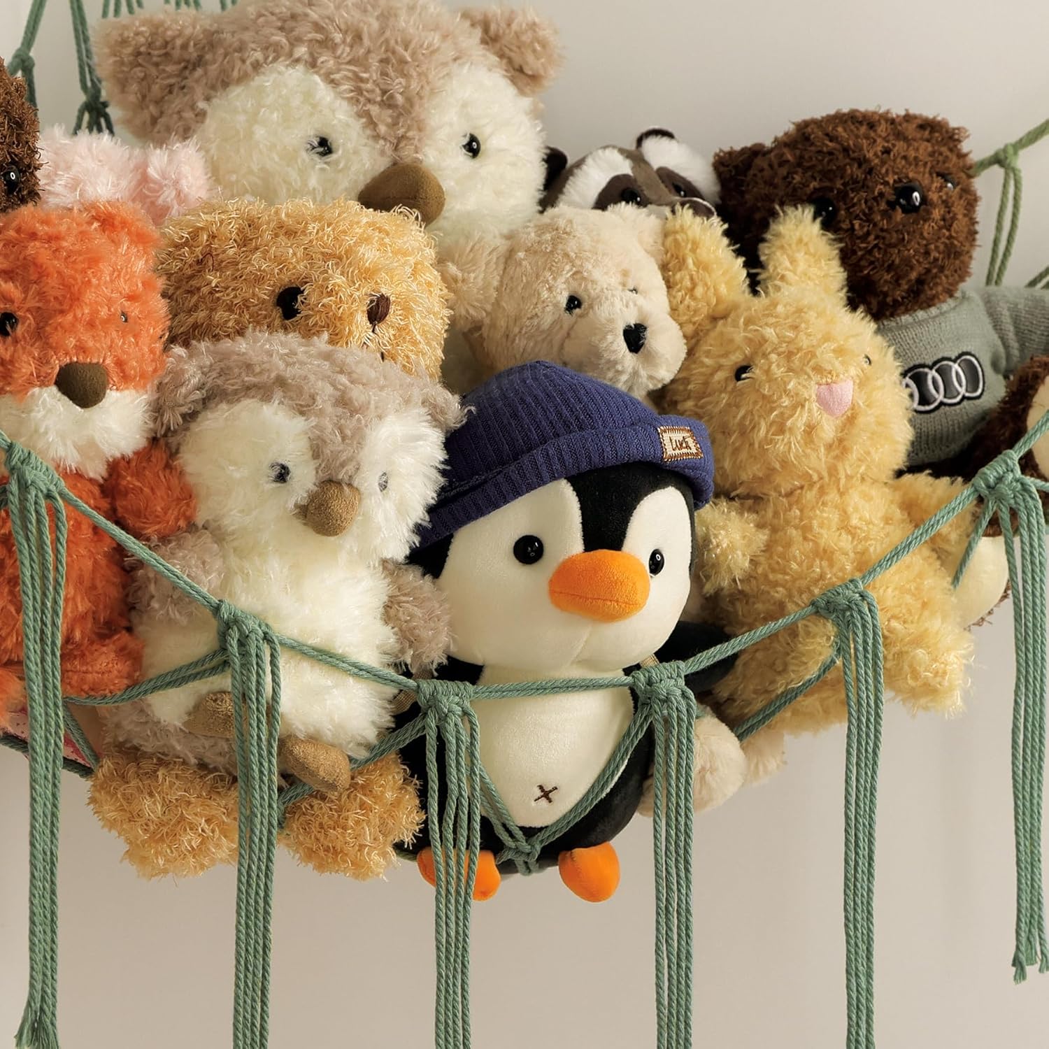 Hanging Stuff Animal Storage Organizer For Plush / Standard / Olive Green