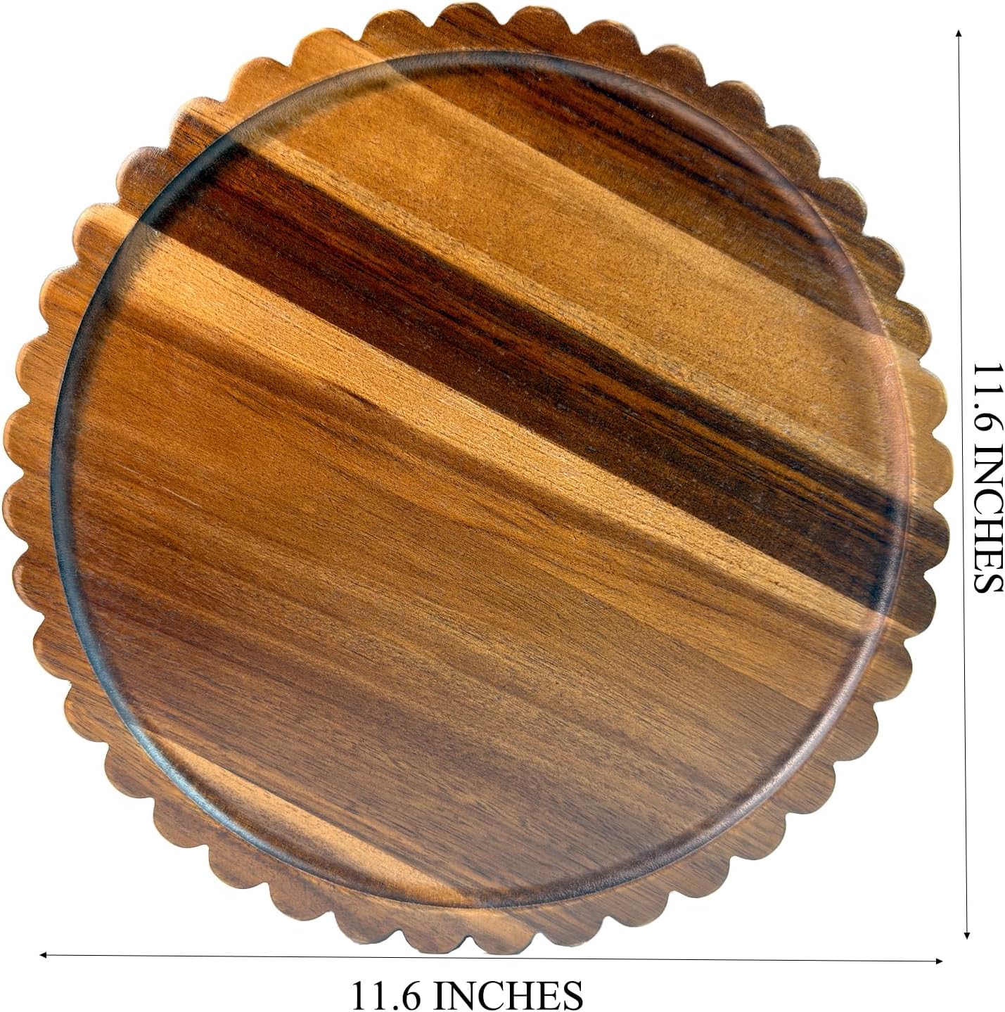 Wooden Decorative Tray / 11.6 / 11.6 Inch