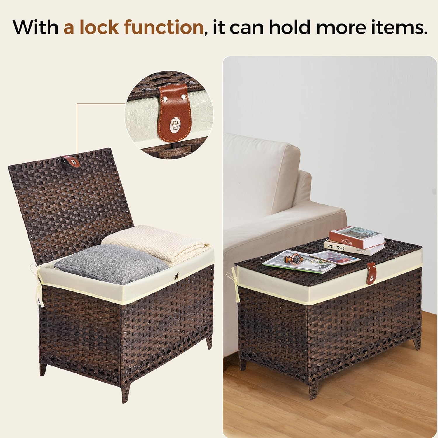 Rattan Shelf Basket / 160L / Brown