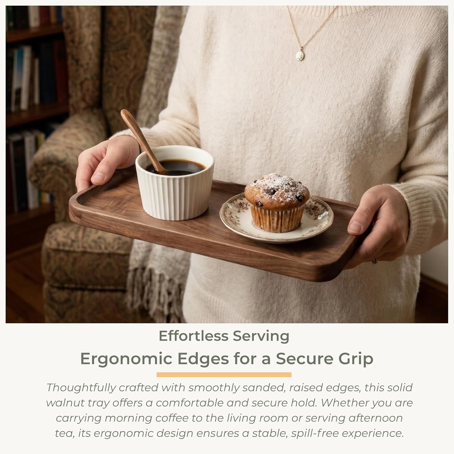 Walnut Serving Tray / 11.8 x 5