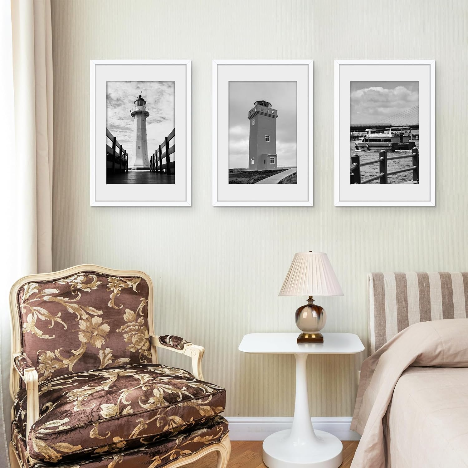 16x24 White Picture Frame, Poster Frame for Wall, 3 Pack | Fits 12x18 Photos With Mat or 16x24 Without Mat, Vertical or