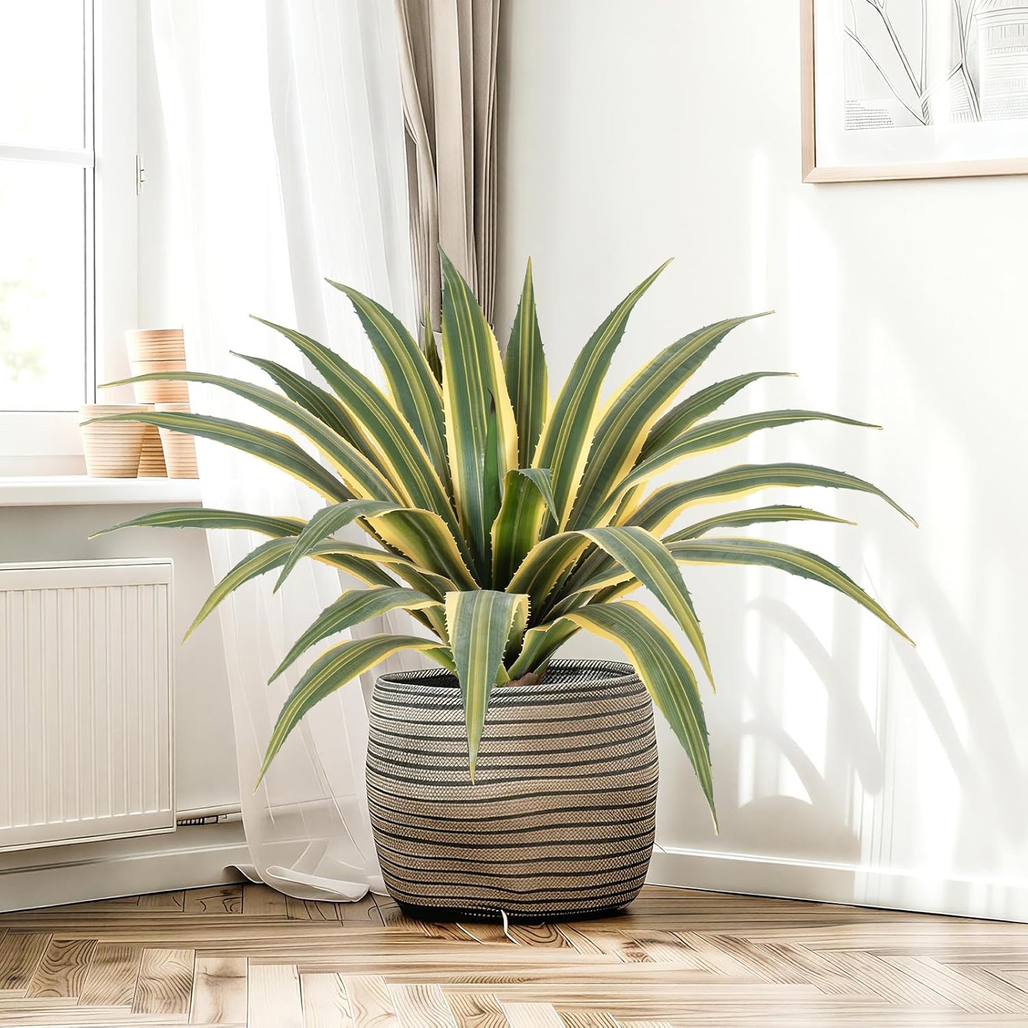 Artificial Agave Plants Outdoor / Set of 24