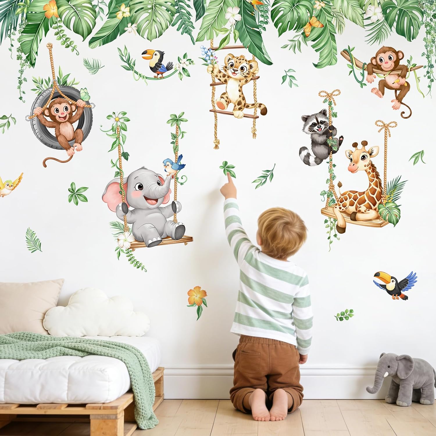 Jungle Animals Swing Wall Decals