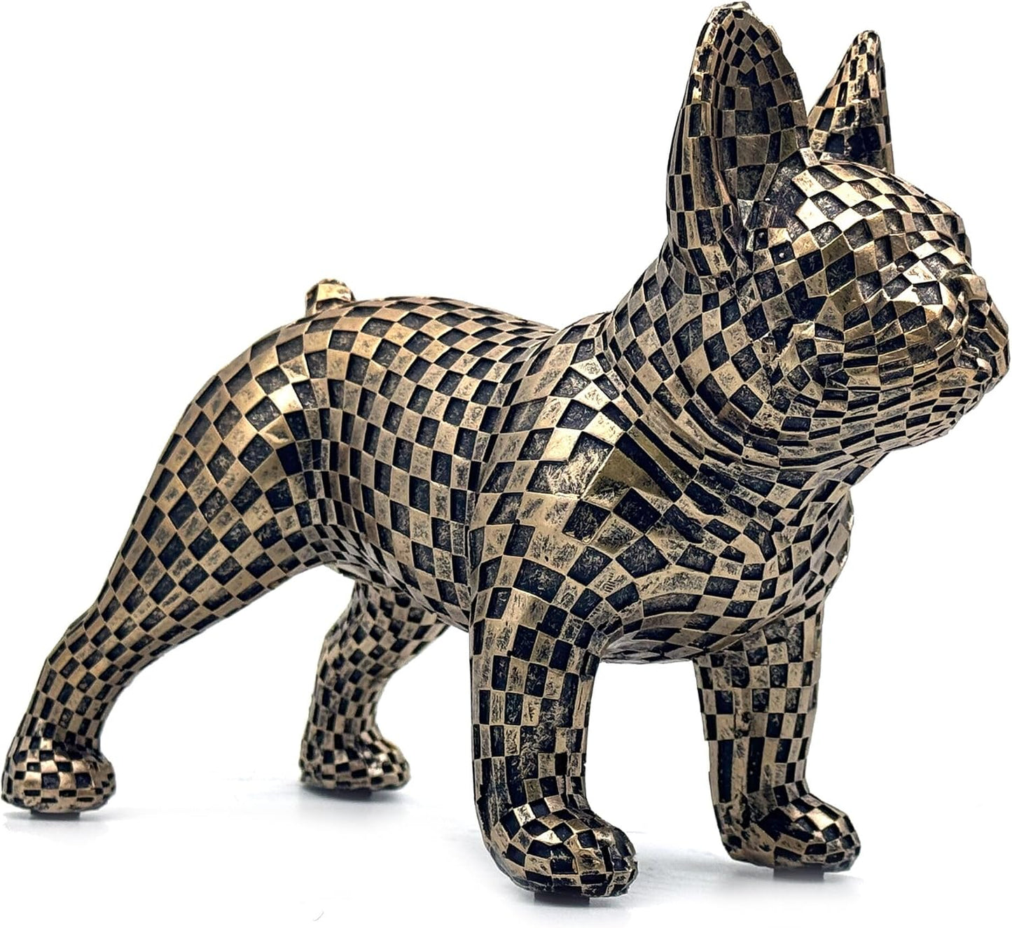 Art Abstract French Bulldog Statue Dog Figurines Sculpture Collectibles Home Office Desktop Decor