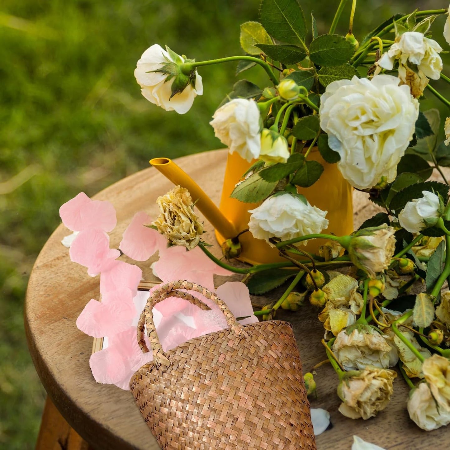 Handle Boho Wedding Flower Storage / Rustic Color / Set of 2