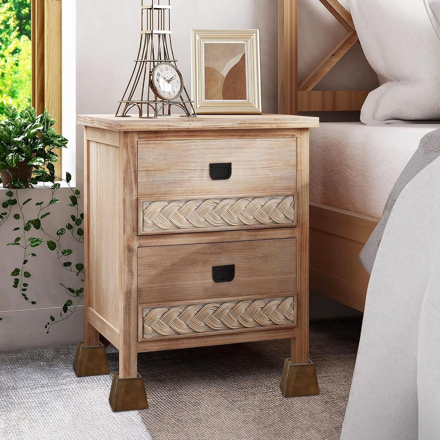 Wood Bed Risers (3 inch Pyramid)