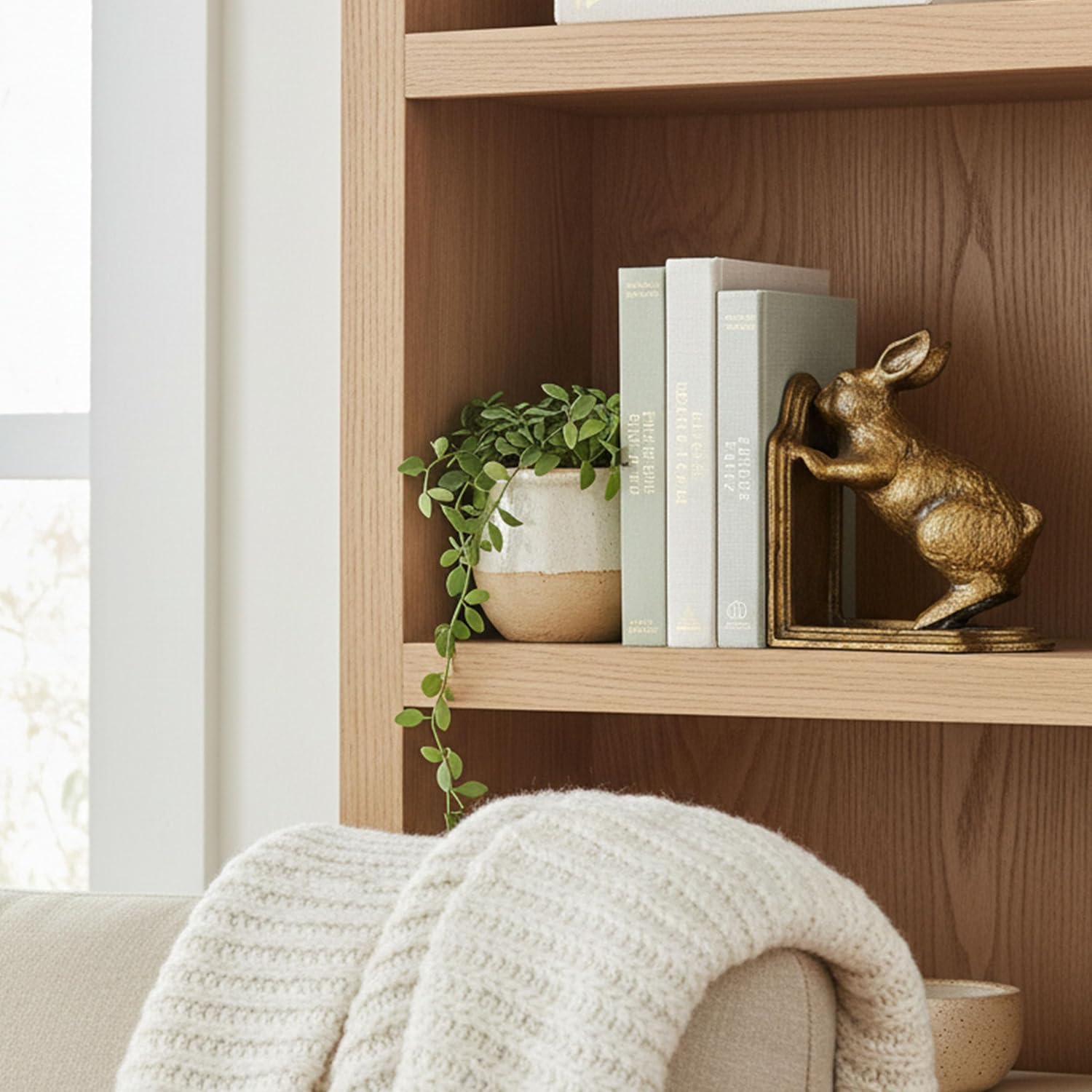 Unique bookends for Heavy / Antique Gold Bunny