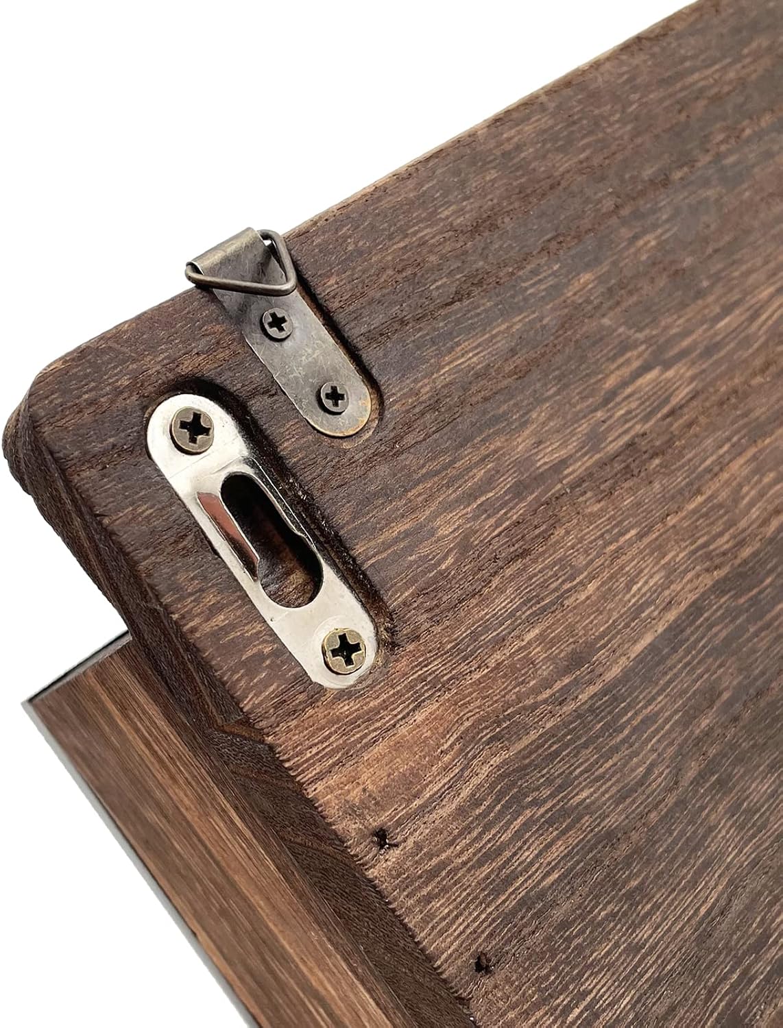 4 Double Key Hooks Rustic Wall Decor / Brown