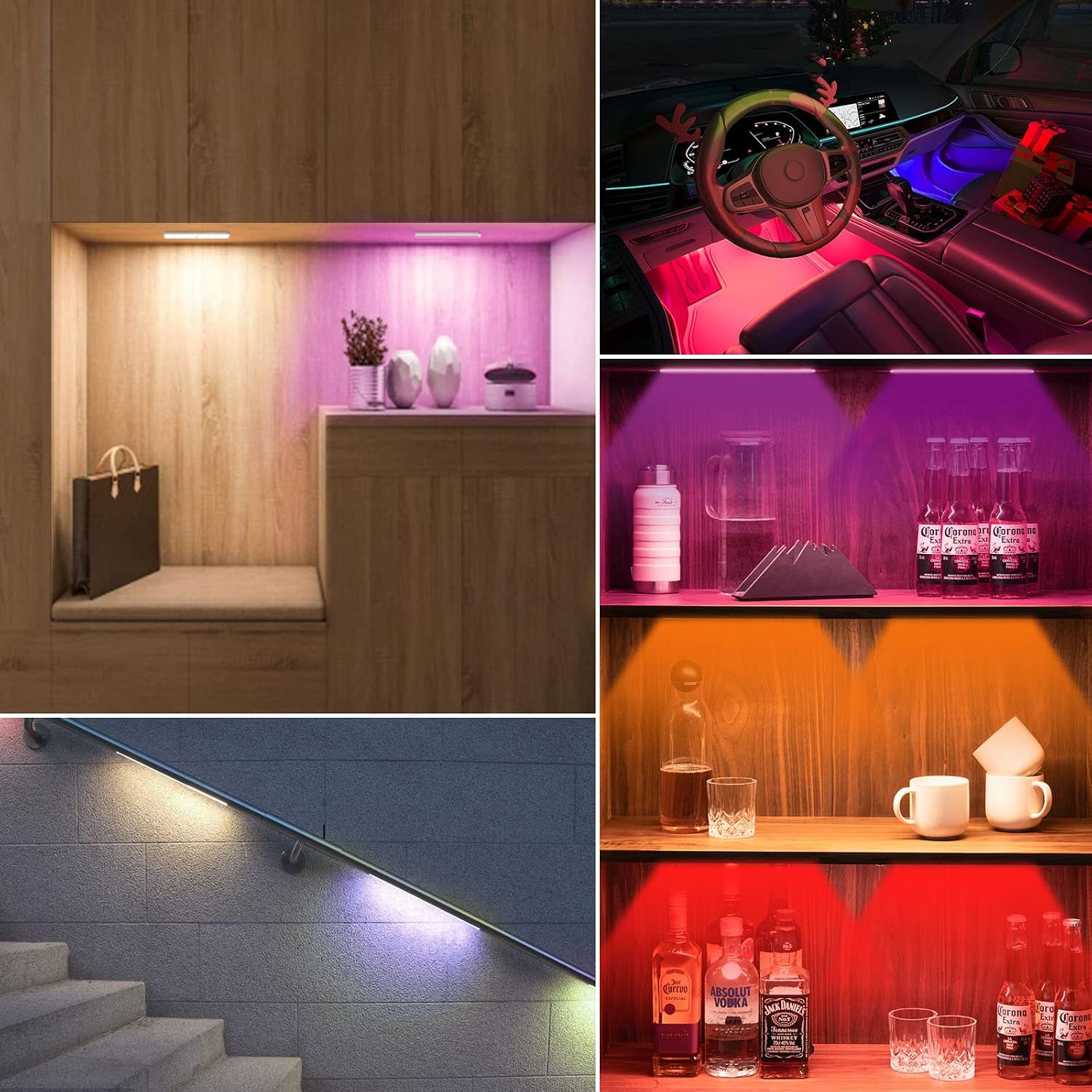 Under Cabinet Lighting Wireless, Motion Sensor Light Indoor, 2 Pack | Rechargeable, 15 Color Temps, Dimmable, Remote