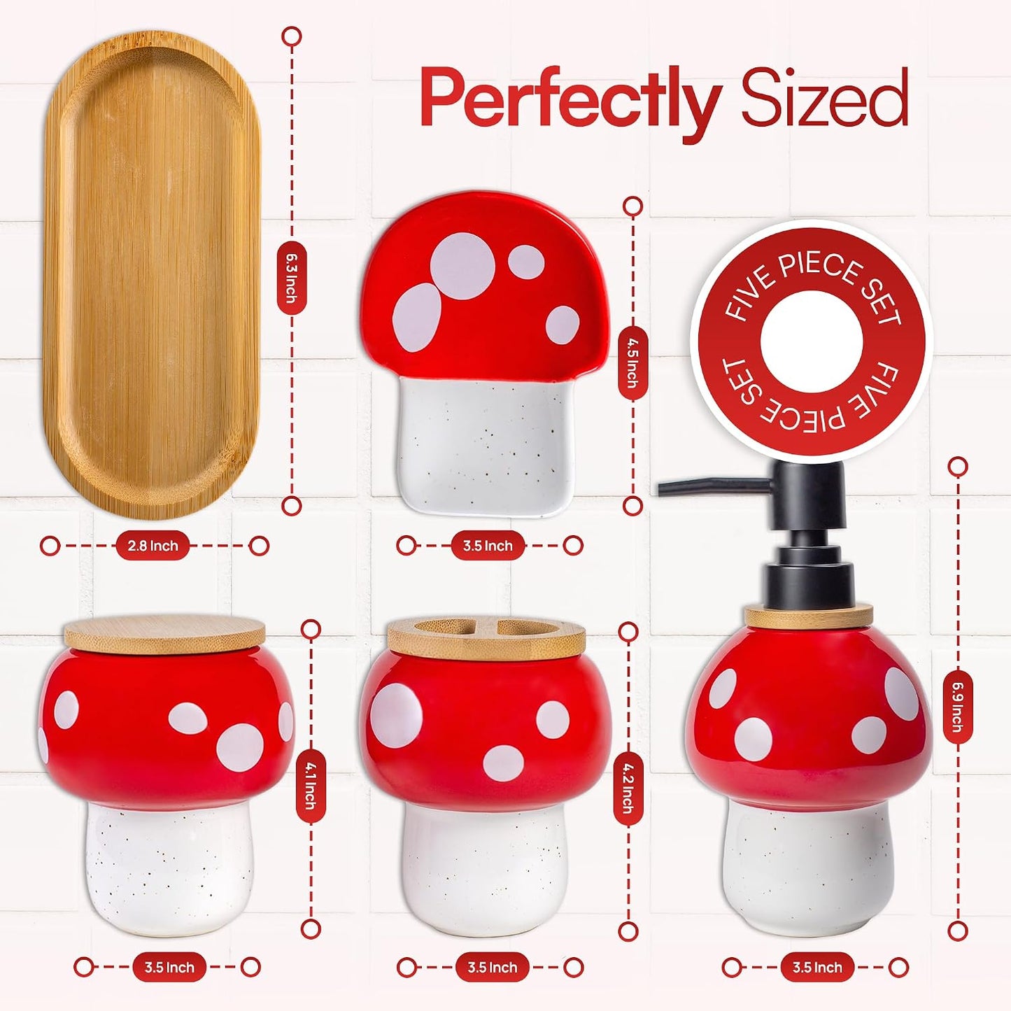 Toothbrush Holder / Ceramic Soap Dispenser
