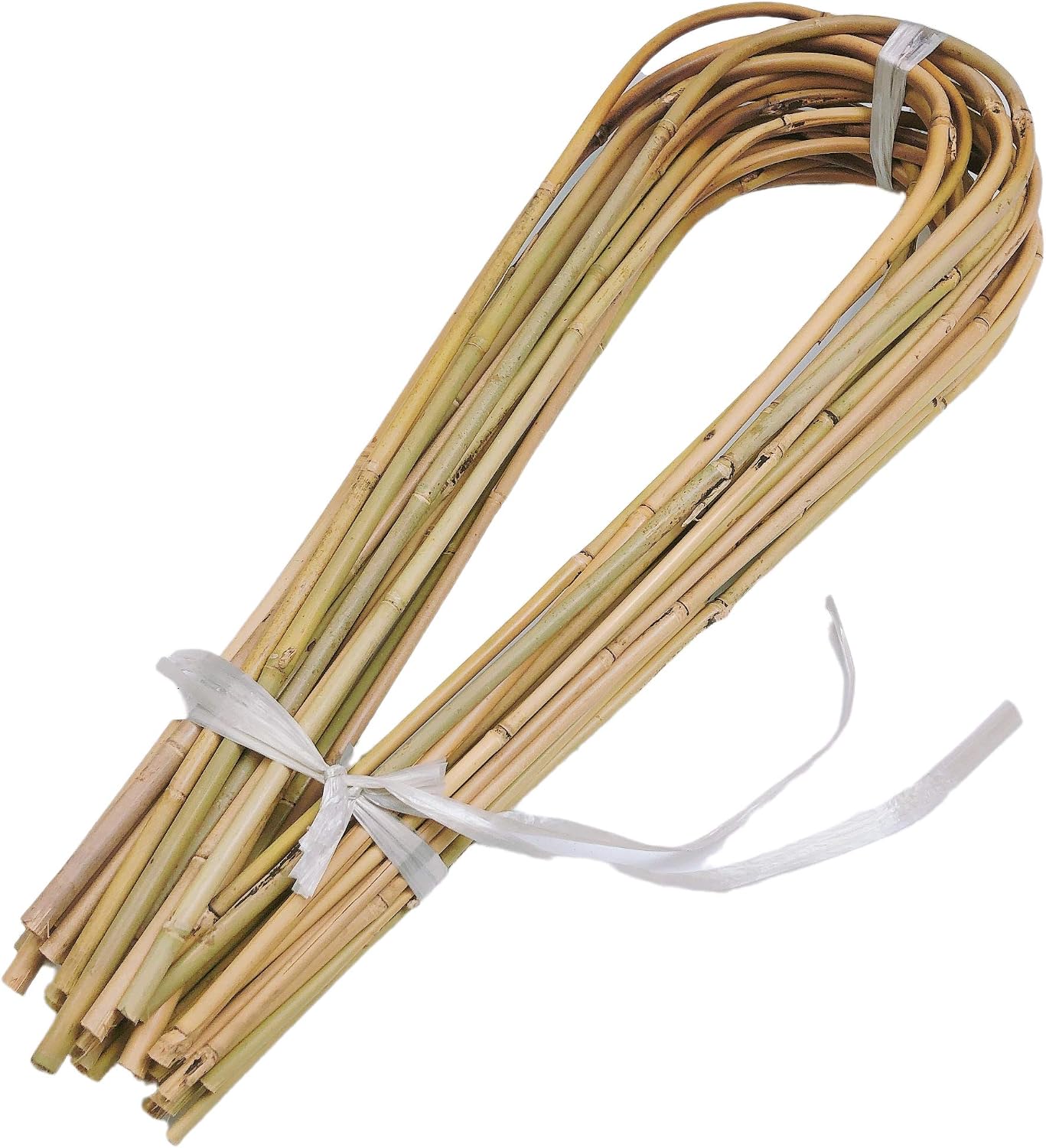 10 Pack, Handmade 24 in. Bamboo U Trellis Hoop Stakes for Garden, 2ft Bamboo U Shaped Trellis for Potted Plants Climbing