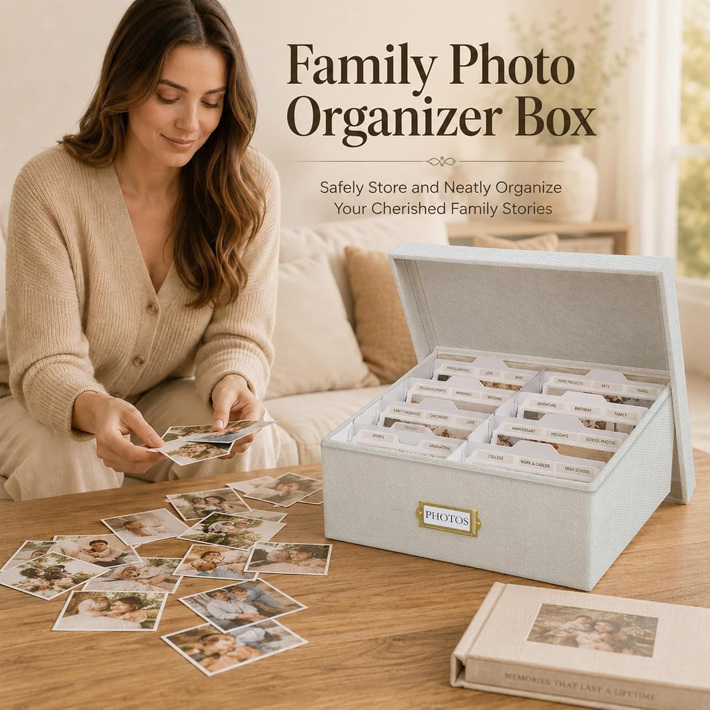 Large Capacity Organizer Box / Beige