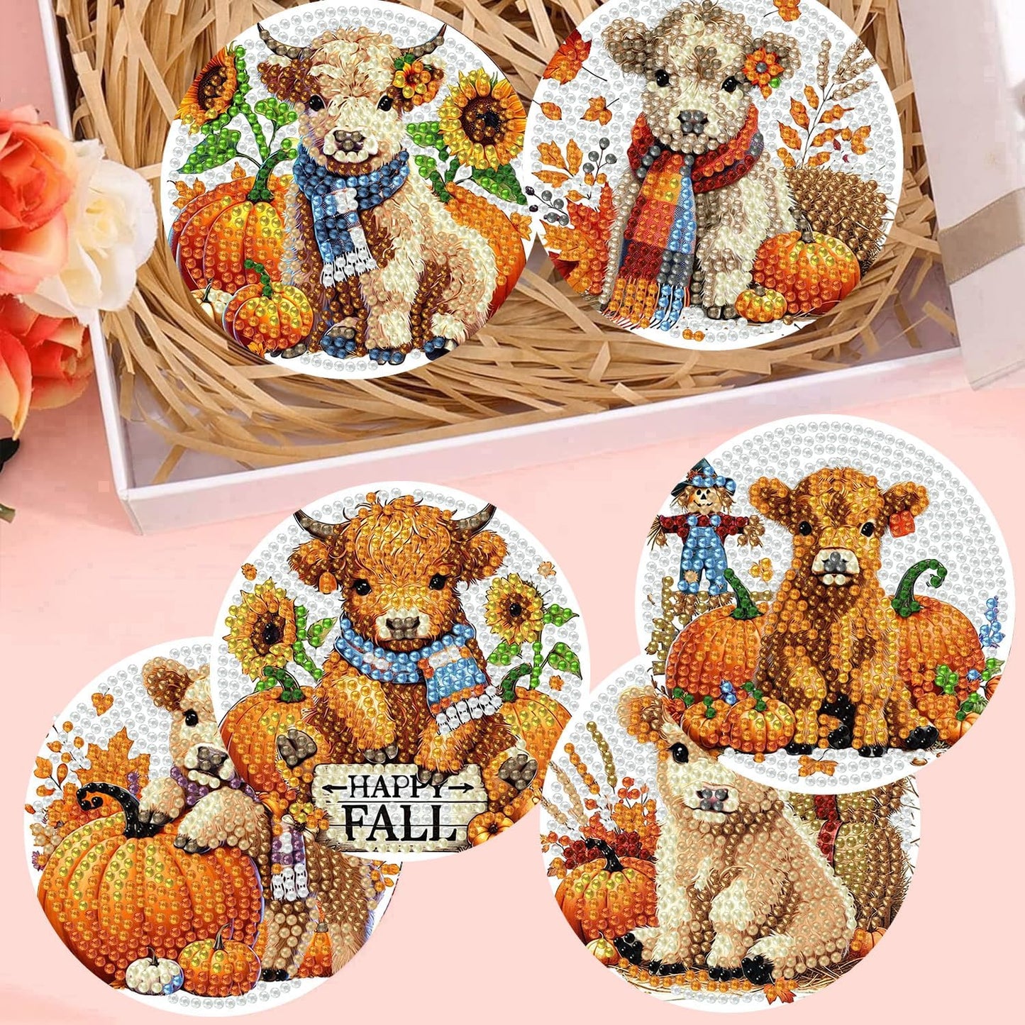 Holder Cork Pads / Fall Cow / Set of 8