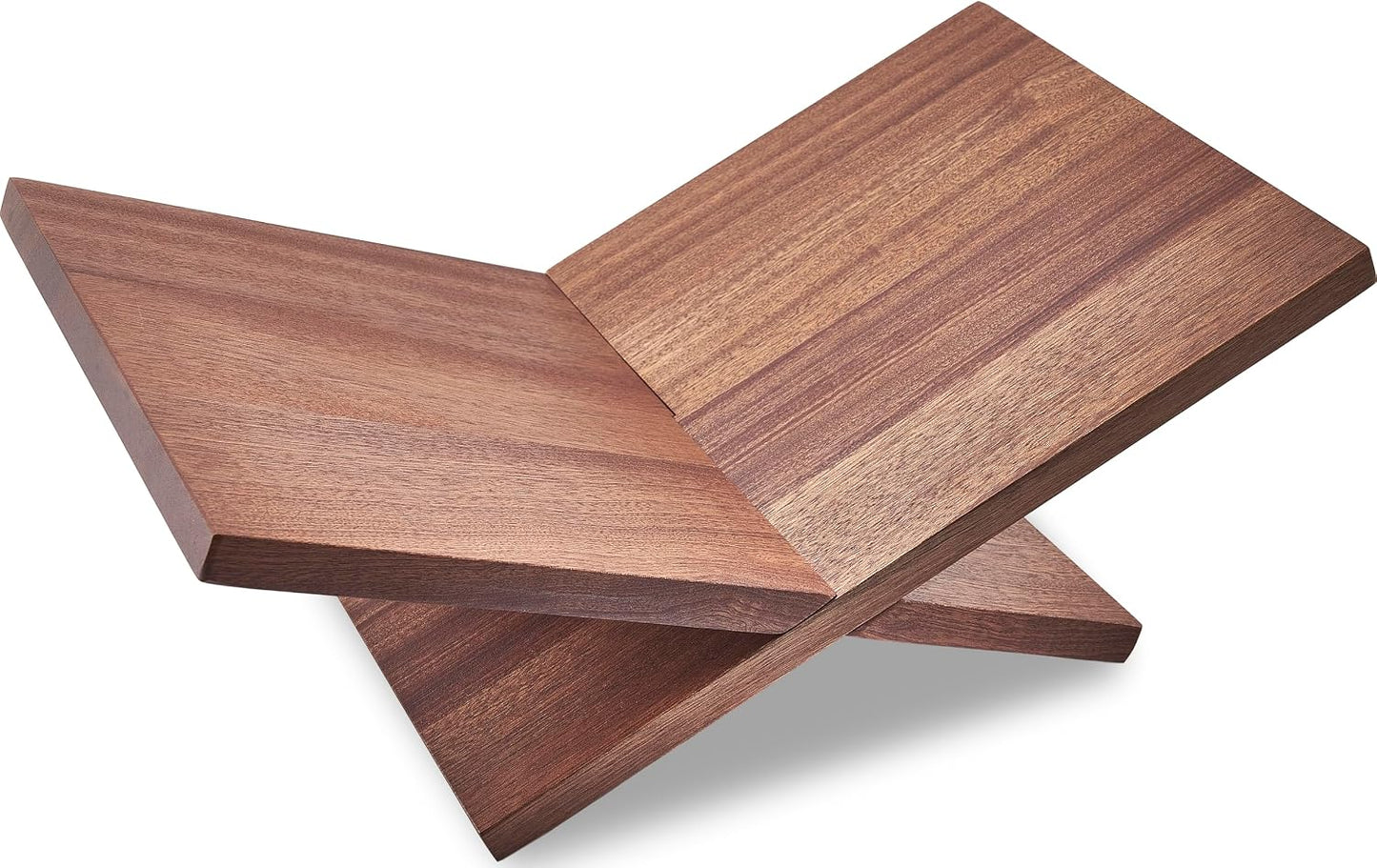 Honygebia Solid Wood Book Stands - Cross Frame Sapele Wooden Book Holder, Open Bookstand for Display and Reading