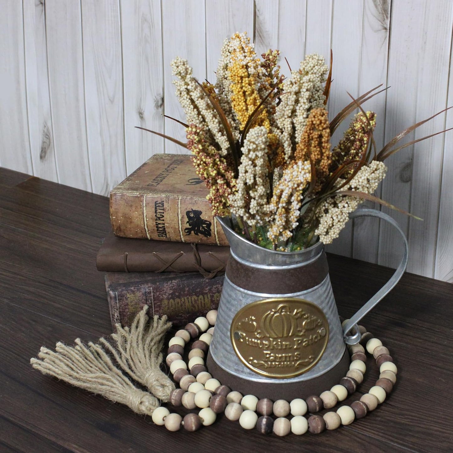Farmhouse Decor Beads Wooden Bead Garland / Brown / 60 Inch