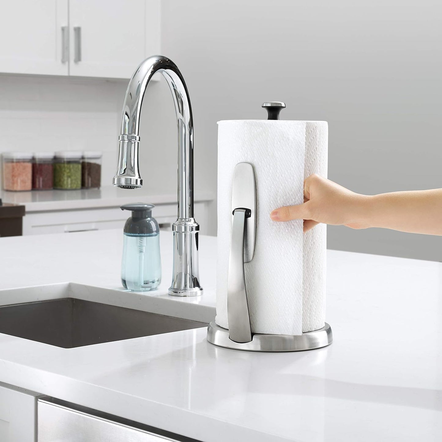 OXO Good Grips SimplyTear Paper Towel Holder Countertop for Kitchen | OXO Good Grips SimplyTear Paper Towel Holder