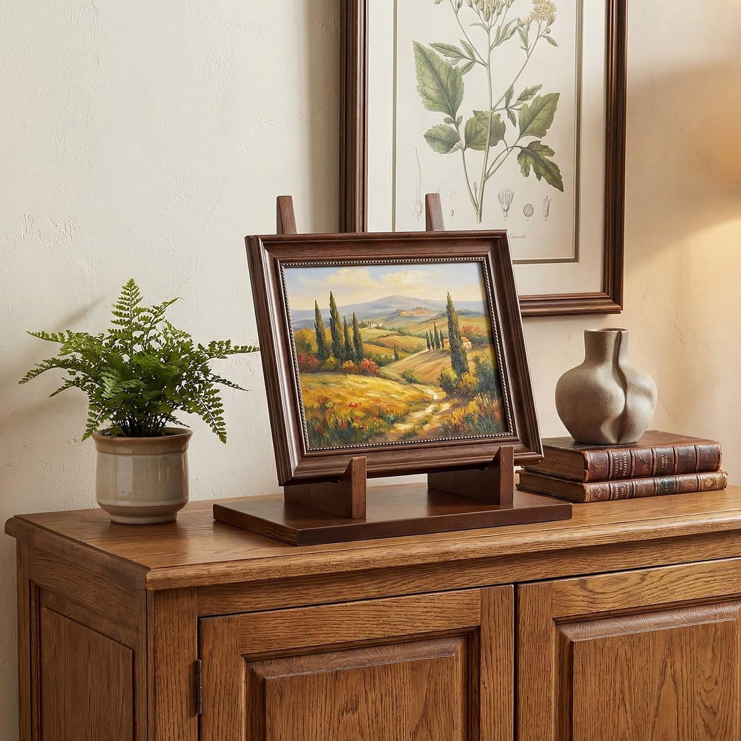 Wood Plate Stand for Display Plate Holder Display Frame Picture Photo Card Tabletop / 7.8 Inch