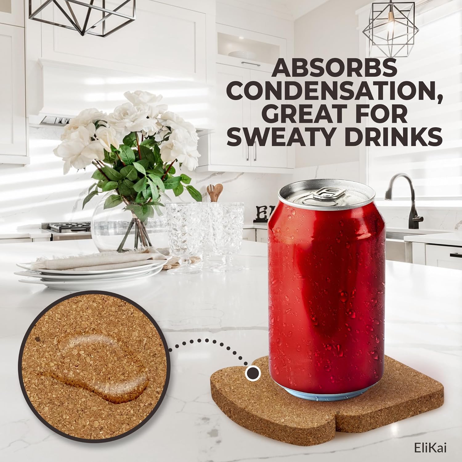 Holder / Absorbent Cork Coaster Set