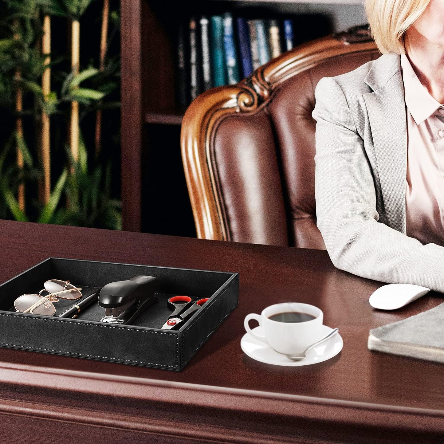 Valet Tray Desk Organizer / *black