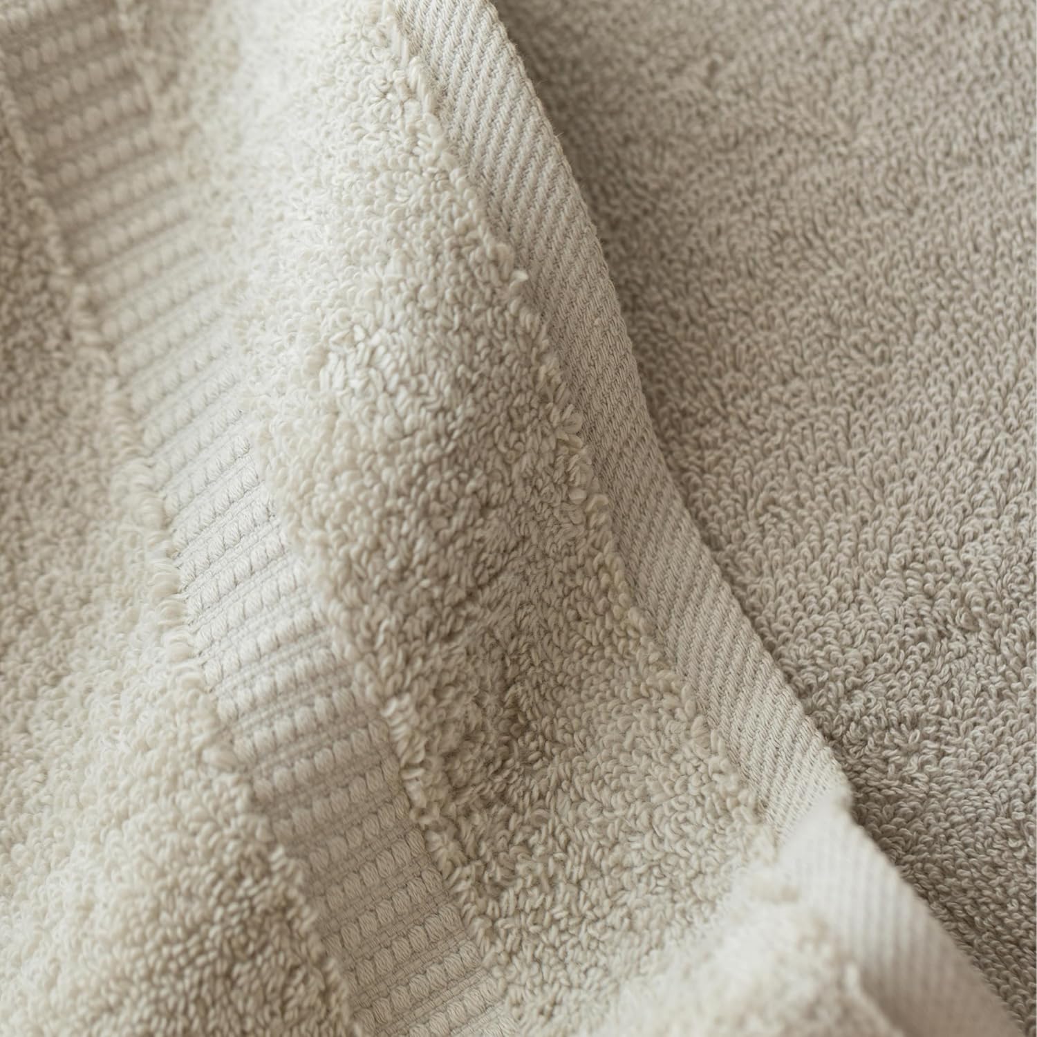 SALBAKOS 12-Piece 100% Turkish Cotton Washcloths and Face Towels, Stone | 13x13 in Standard Size Small Towel, Multi-use