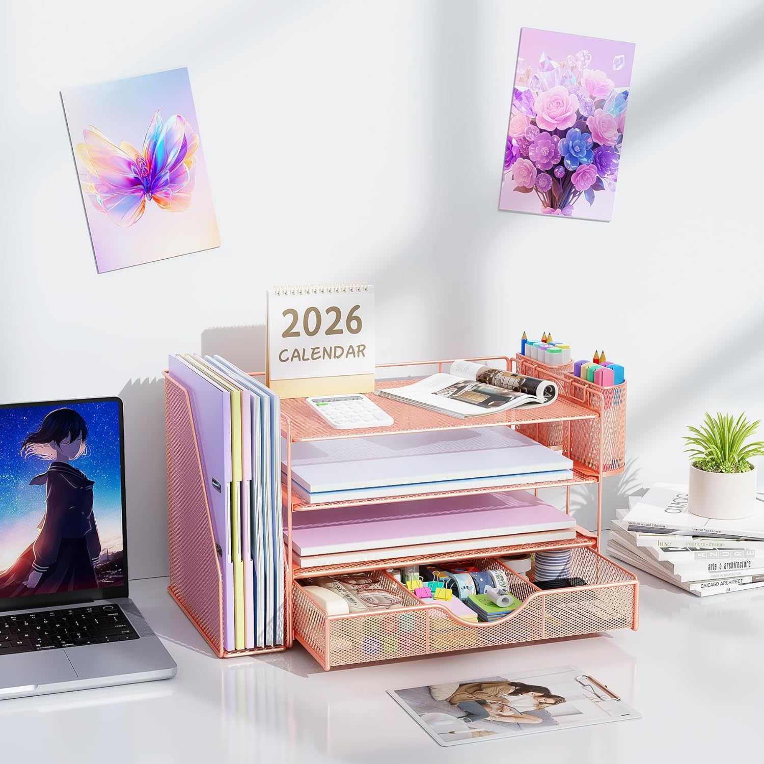 File Holder / Desk Organizers and Accessories / Rose Gold