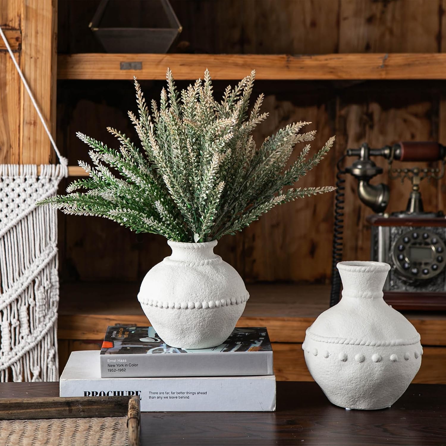 Rustic Ceramic Vase / White - Small