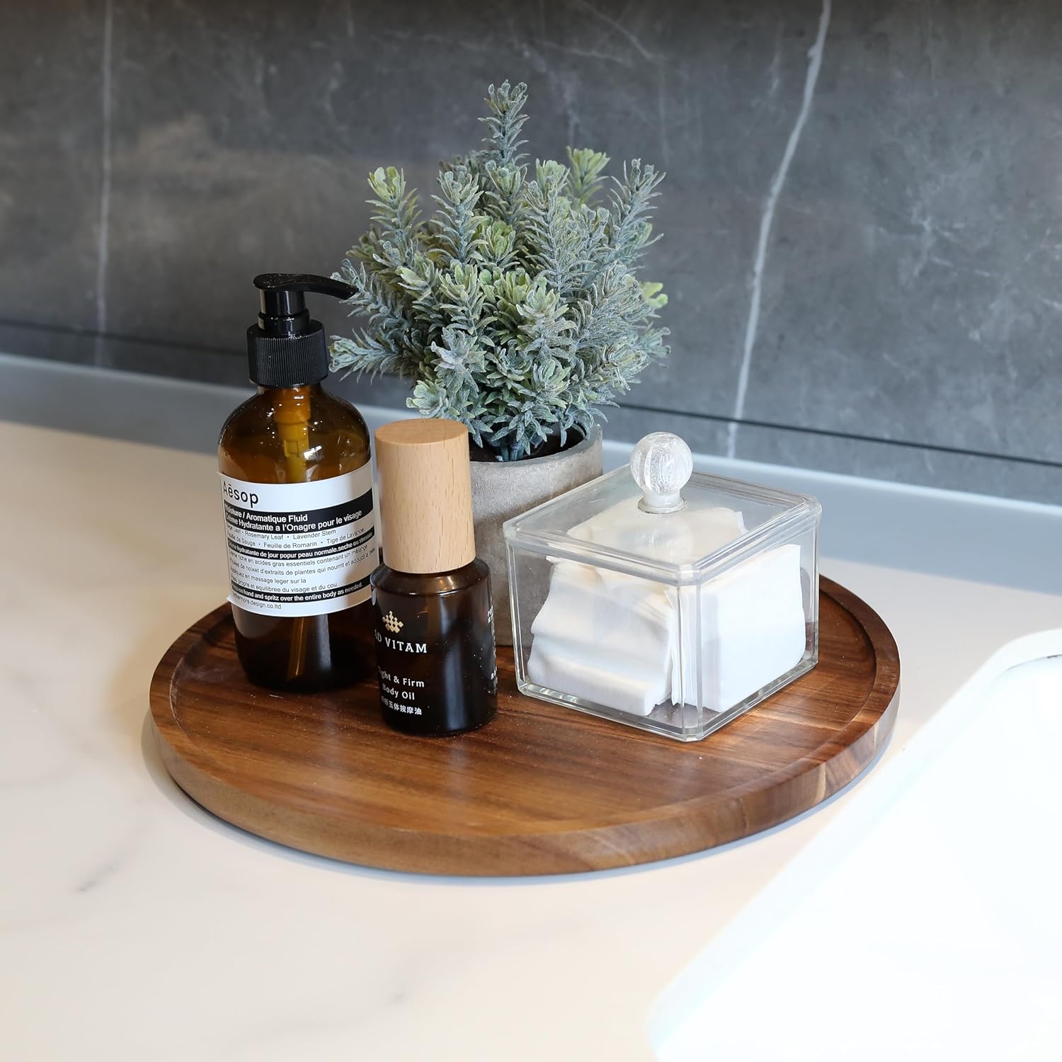 Round Wood Tray / 9.8