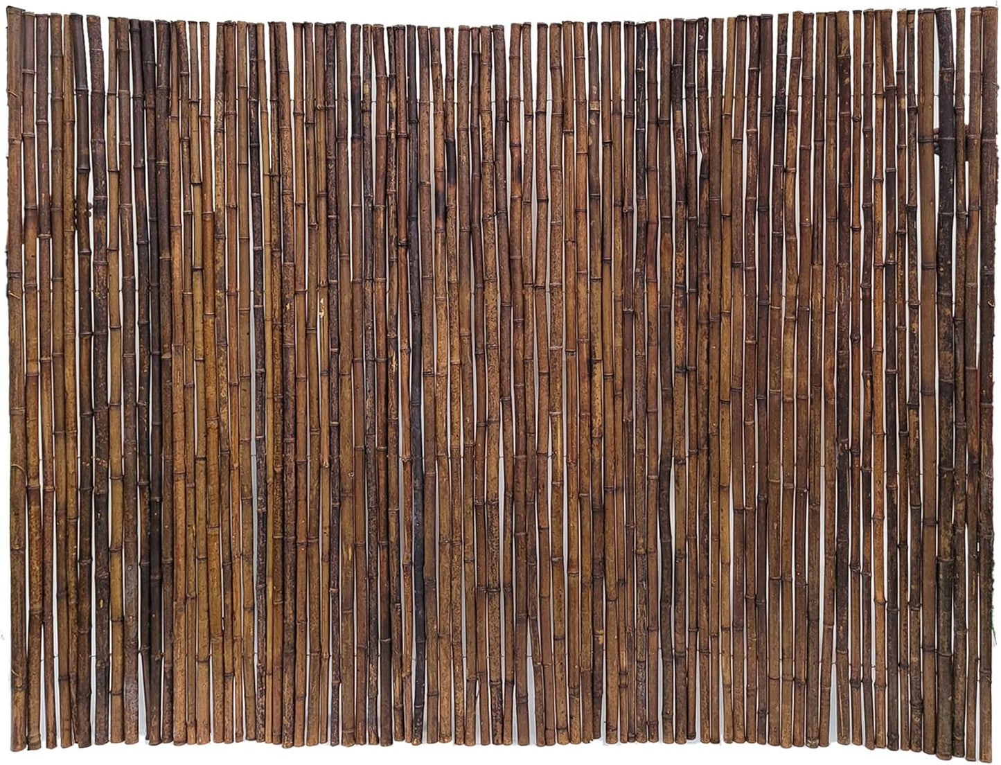 Bamboo Fencing Panel Roll / Caramel Brown / 0.75 In D x 72 In H x 96 In L