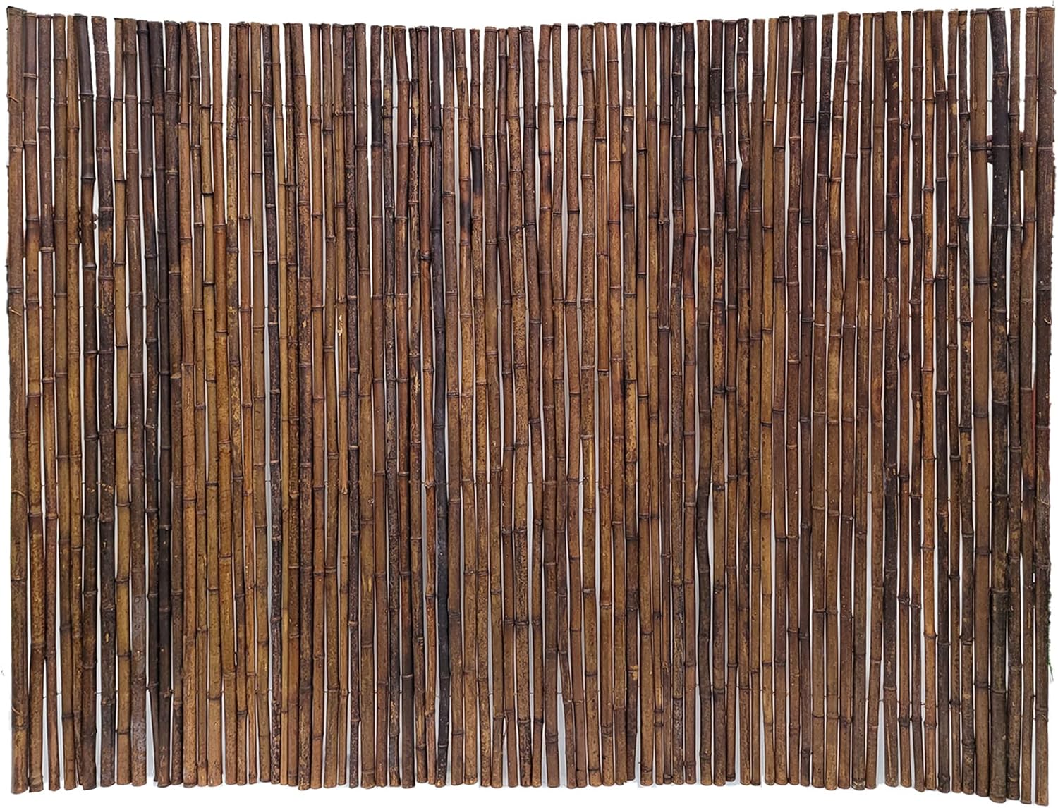 Bamboo Fencing Panel Roll / Caramel Brown / 0.75 In D x 72 In H x 96 In L