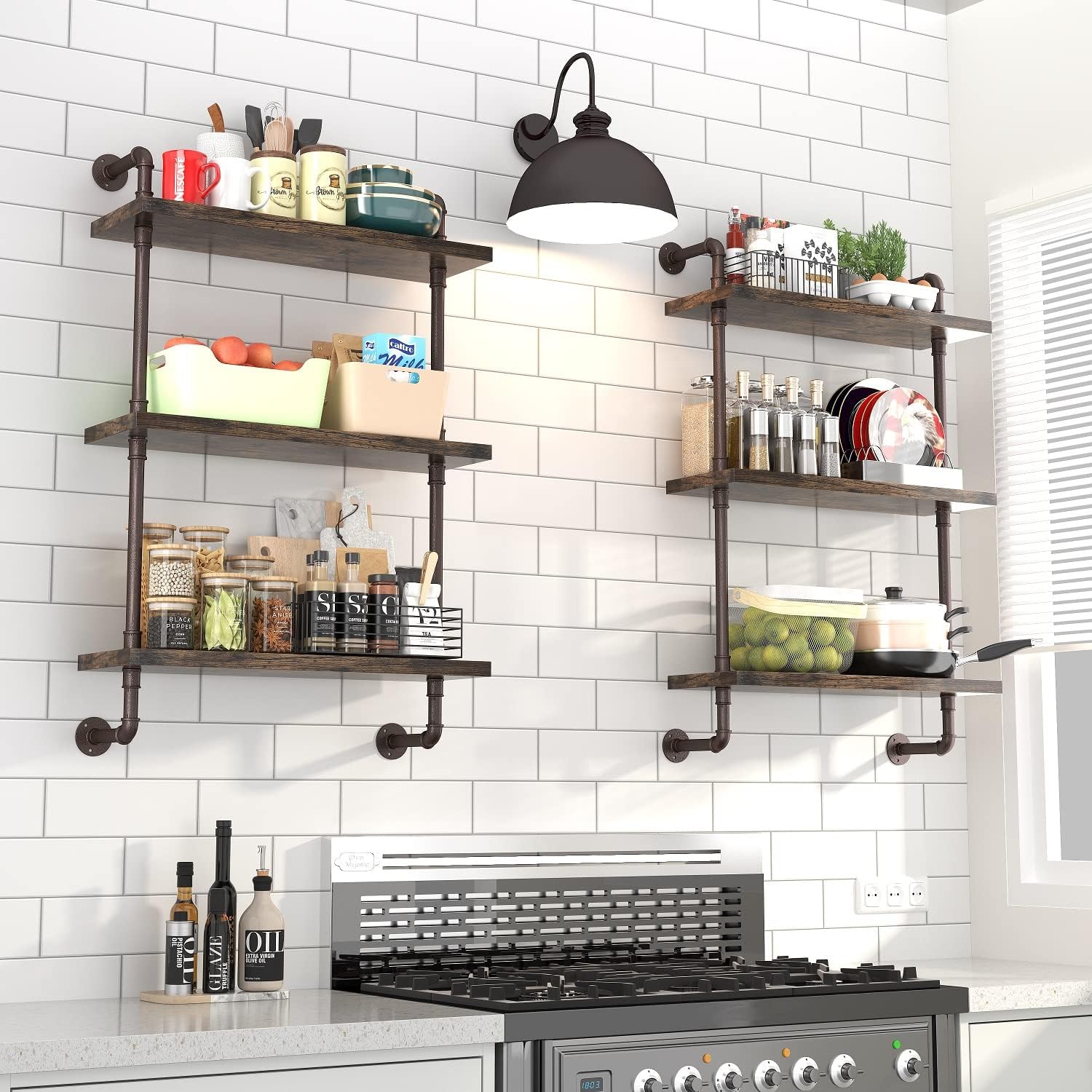 Rustic Wood Floating Shelves / 2set / 24inch