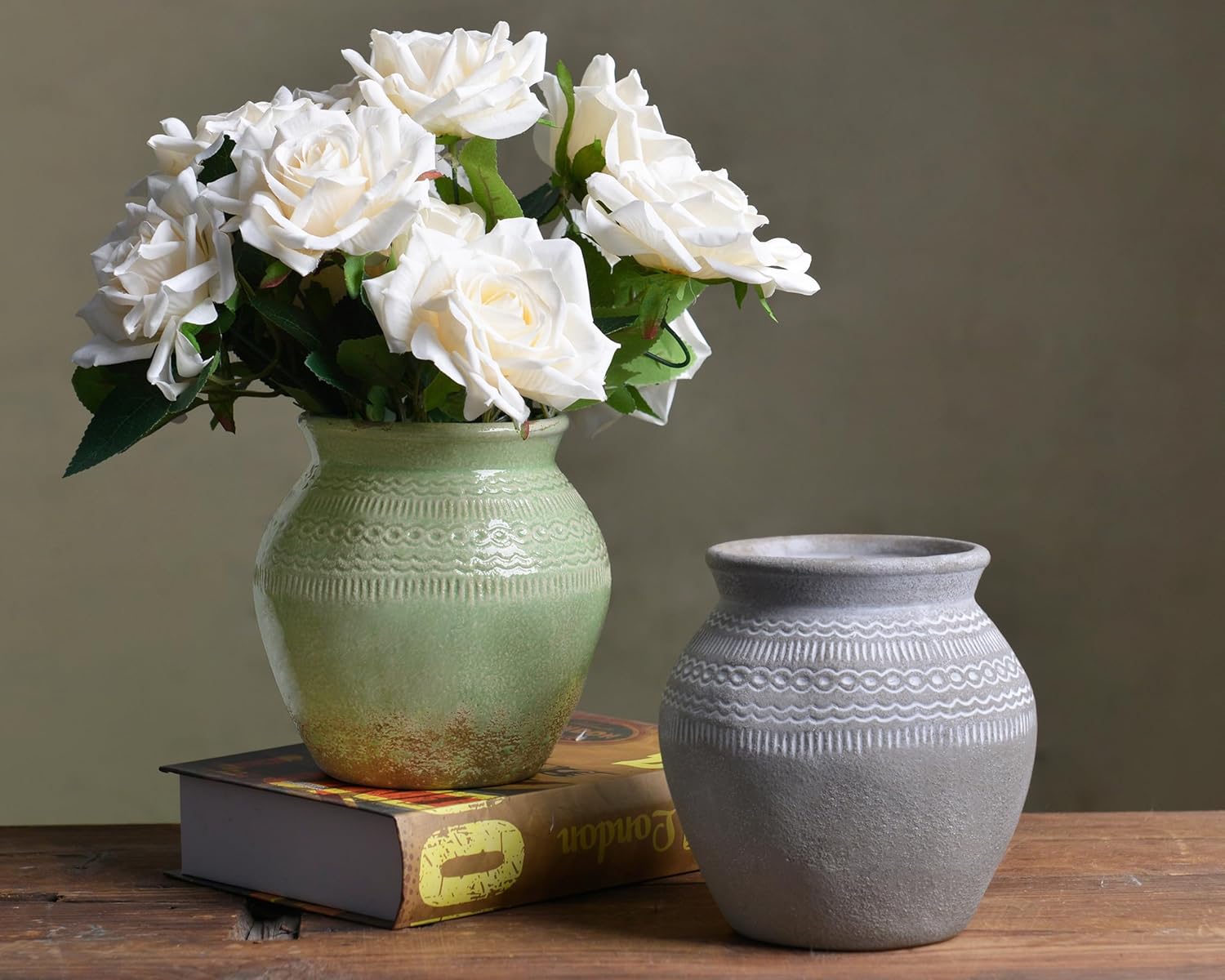 Boho Decorative Vases / Green