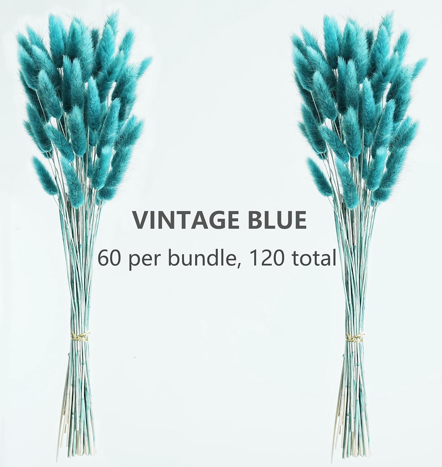 Dry Flowers for Decoration / Teal / Set of 120