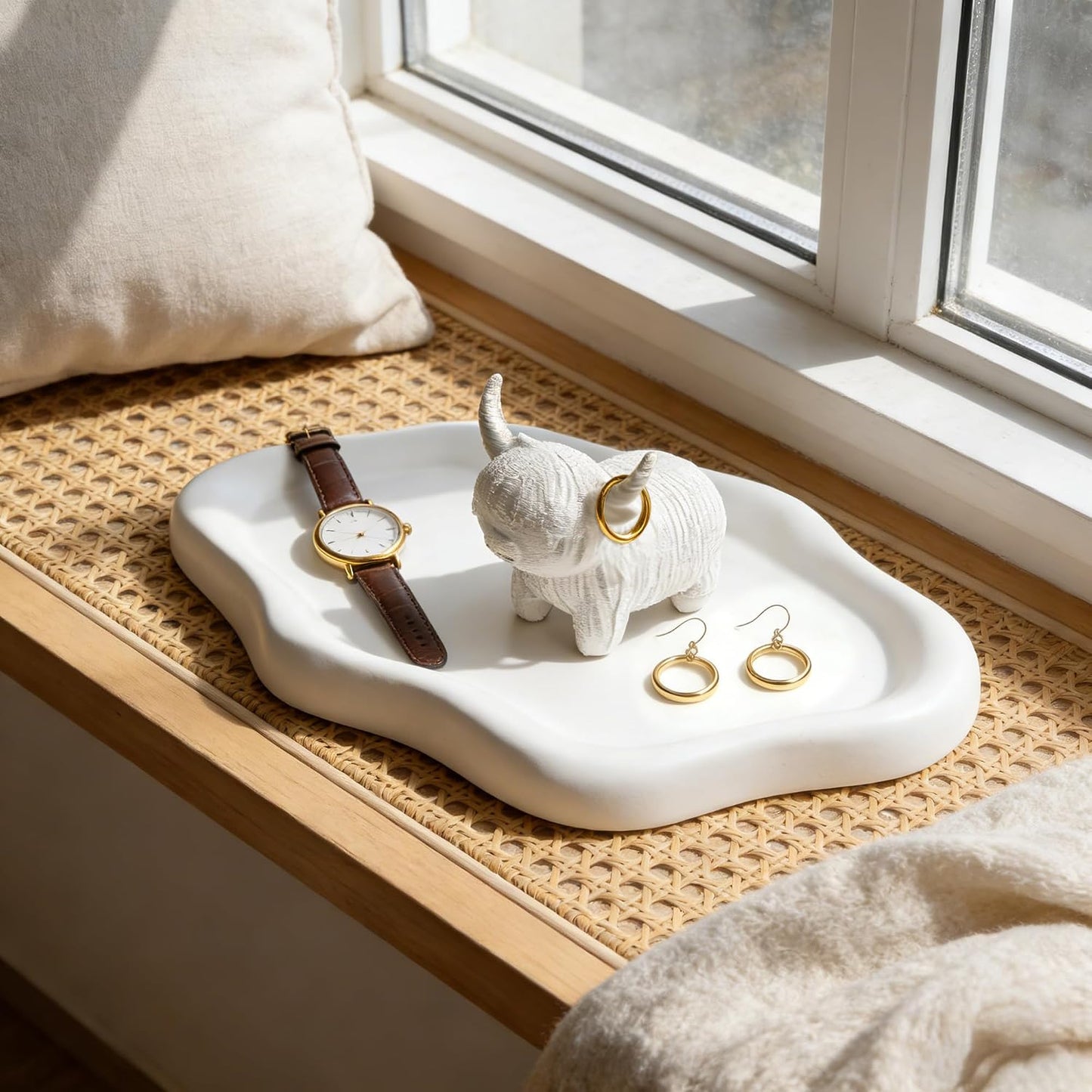 Ring Holder & Cloud Key Tray / Highland Cow