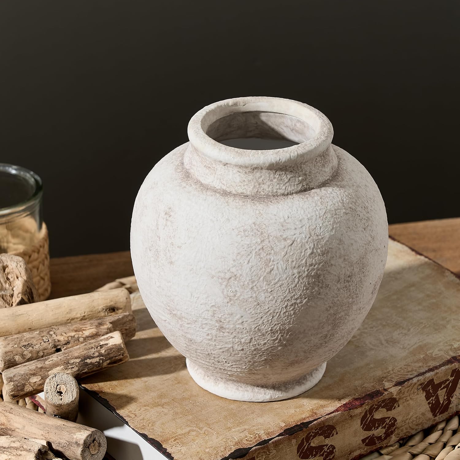 Ceramic Rustic Vase / 6.1" - D