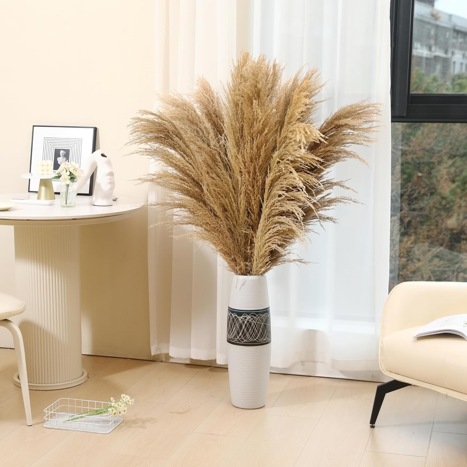 Large Pampas Grass for Floor Vase / /48inch / 4 ft / Set of 9