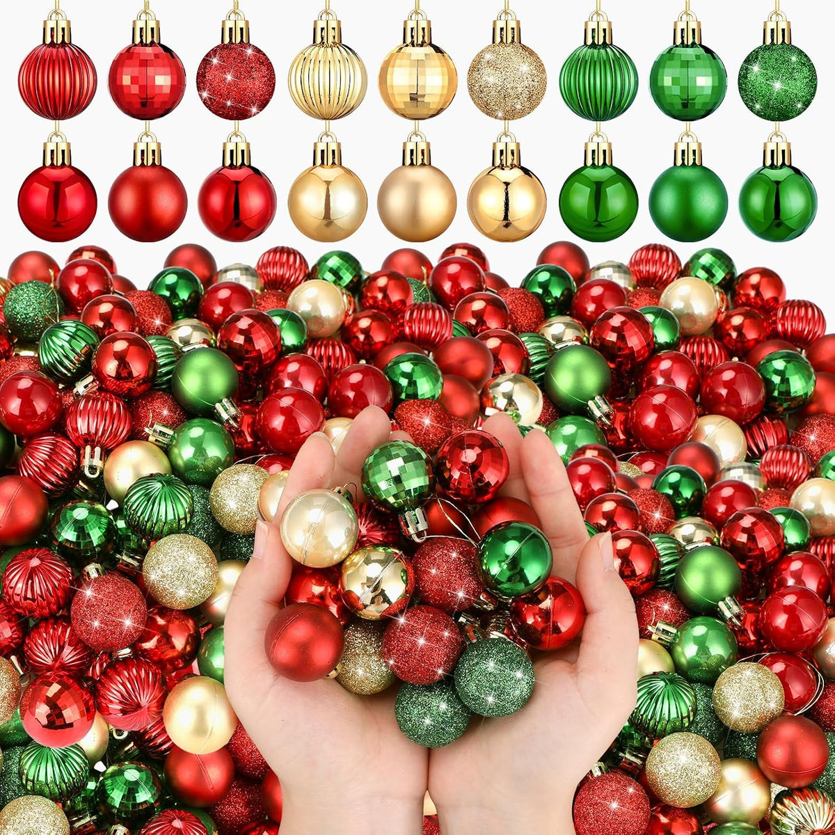 DN DECONATION Christmas Decor Tree Ornaments, 3.15" Glass Hanging Balls