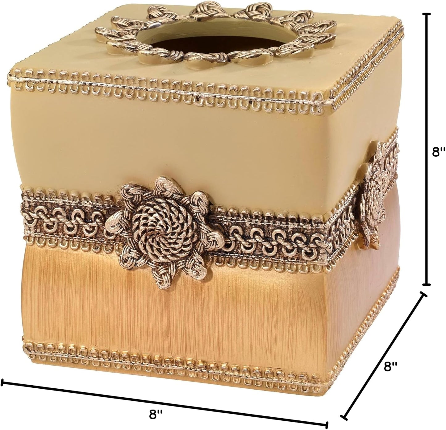 Elegant Bathroom Decor / Multicolor / Tissue Box Cover