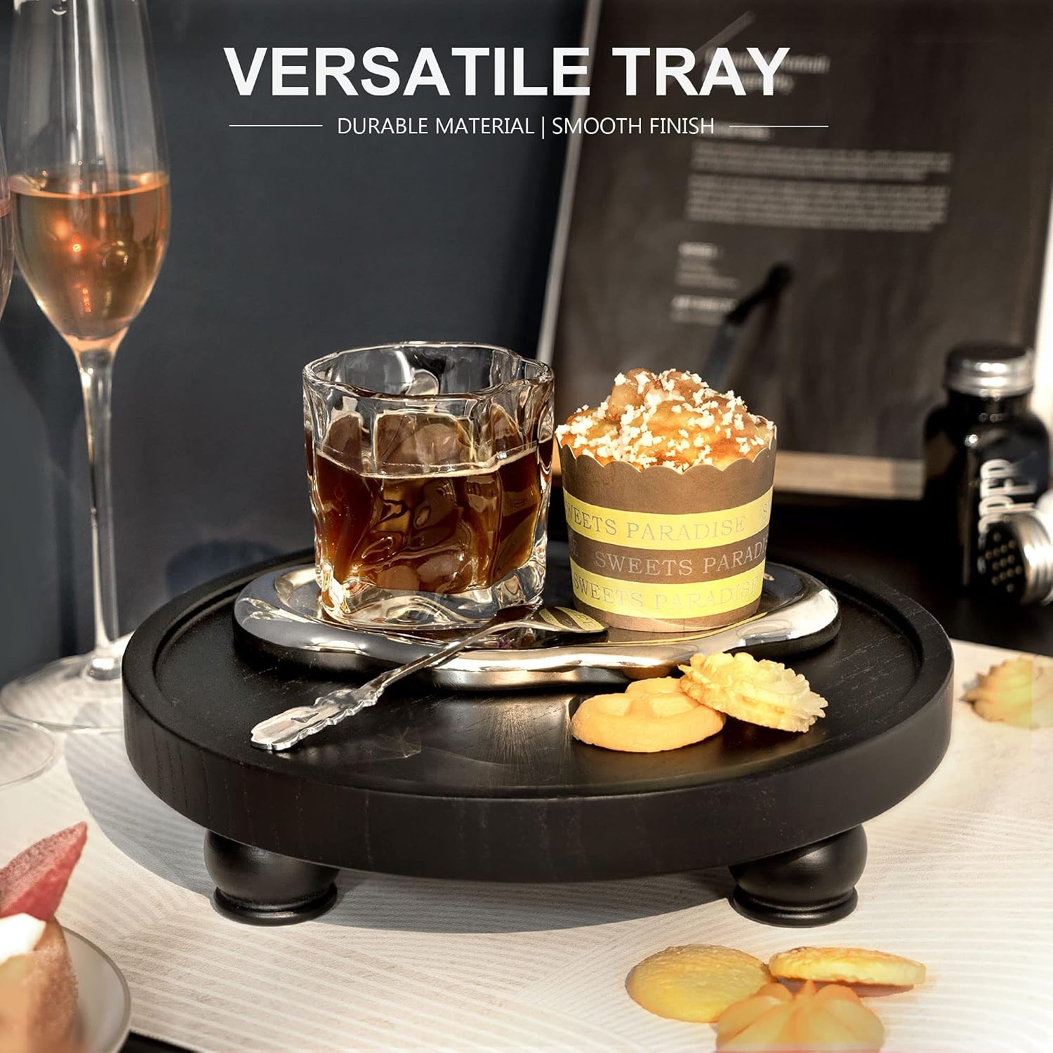 Farmhouse Pedestal Stand / Black