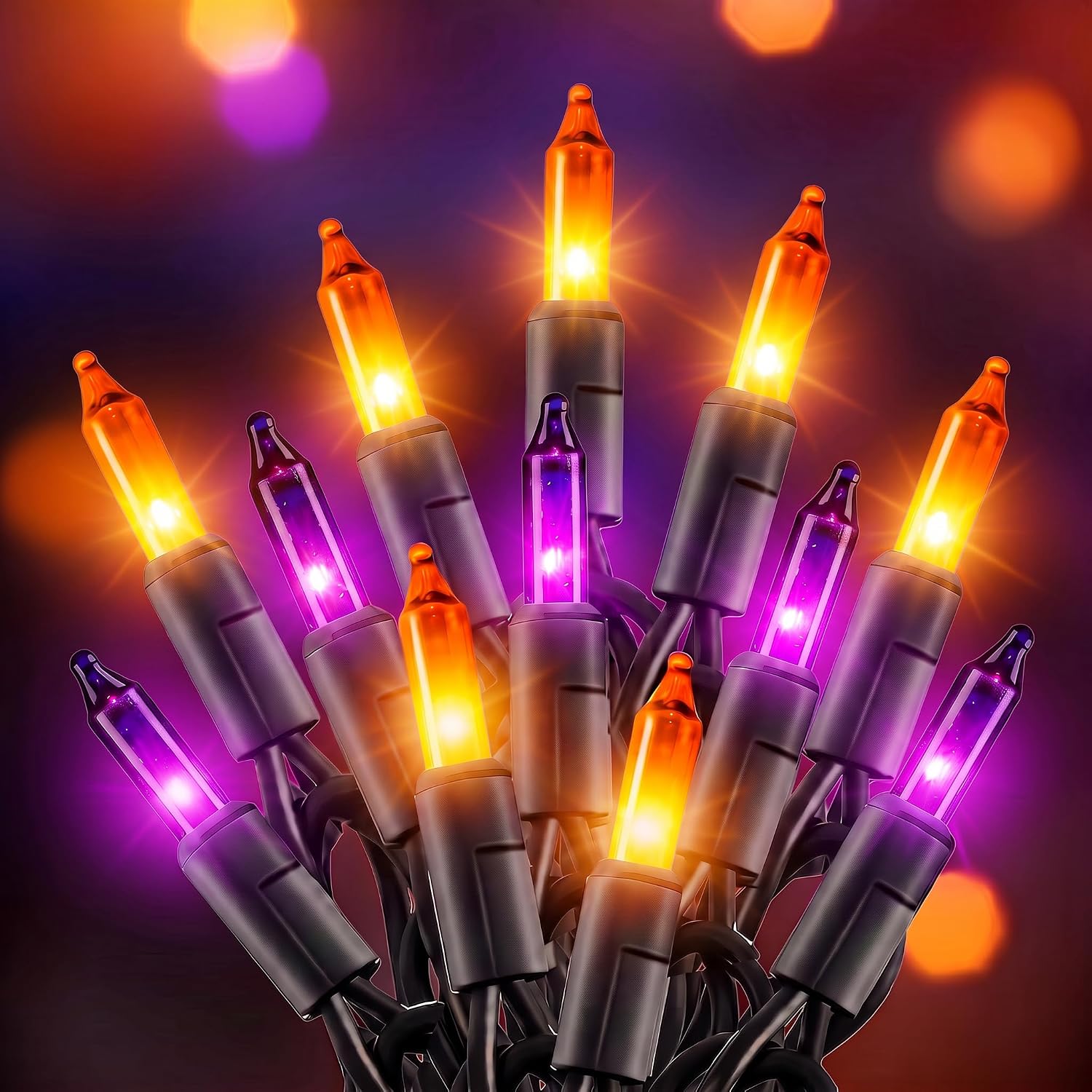 Minetom Halloween Curtain Lights, 300 LEDs Twinkle Fairy Lights, 8 Modes