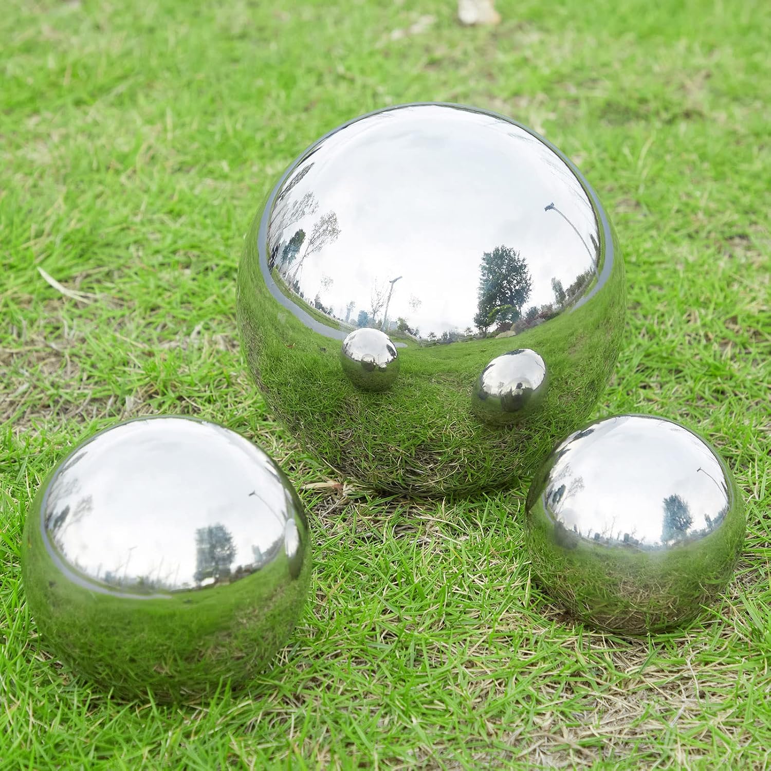 Stainless Steel Decorative Balls / 6 x 1 / MIX / Set of 6