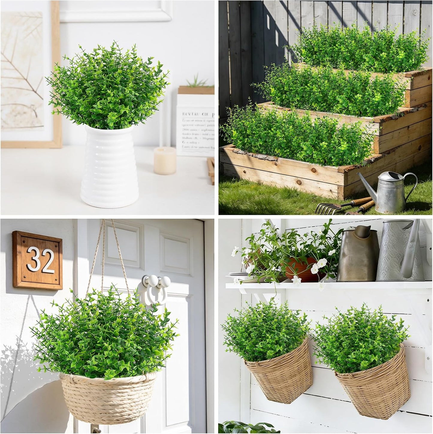 24 Bundles Artificial Greenery Stems Plants / Set of 24